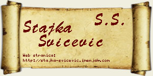 Stajka Svičević vizit kartica